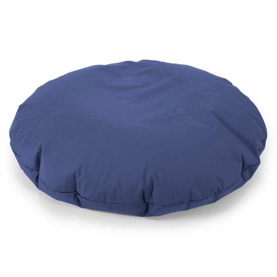 Flexforma Ronde Zitzak als Vloerkussen voor Volwassenen - Gemakkelijk Onderhoud Marineblauw 01