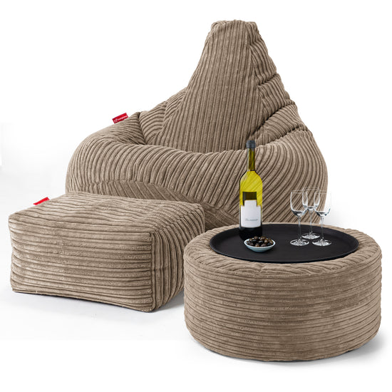 Zitzak Gaming Stoel - Corduroy Zand 03