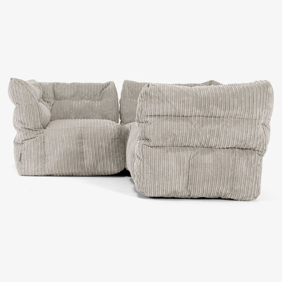 3-delige Modulaire Hoekbank - Corduroy Mink 02
