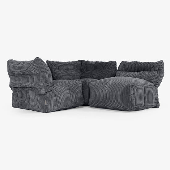 3-delige Modulaire Bank - Corduroy Zwart 03