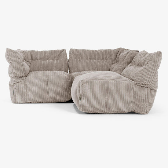 3-delige Modulaire Bank - Corduroy Beigegrijs 04