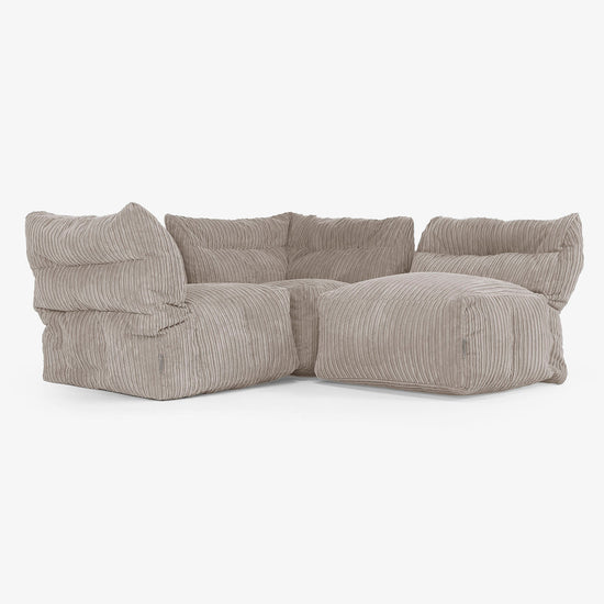 3-delige Modulaire Bank - Corduroy Beigegrijs 03