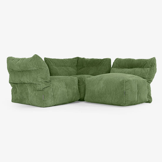 3-delige Modulaire Bank - Corduroy Bosgroen 03