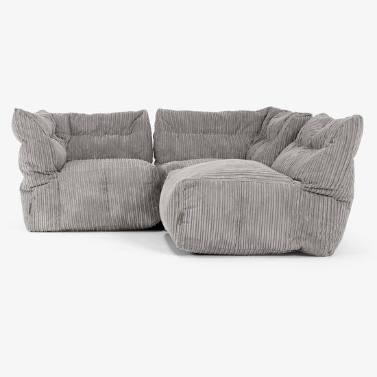 3-delige Modulaire Bank - Corduroy Graphite Grijs 04