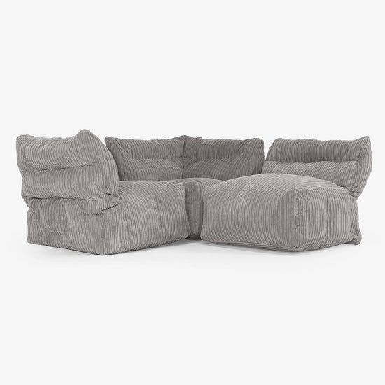 3-delige Modulaire Bank - Corduroy Graphite Grijs 03