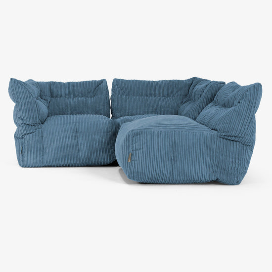 3-delige Modulaire Bank - Corduroy Marineblauw 04