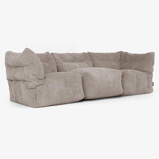 3-delige Modulaire Bank - Corduroy Beigegrijs 02