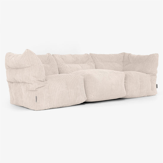 3-delige Modulaire Bank - Corduroy Ivoor 02