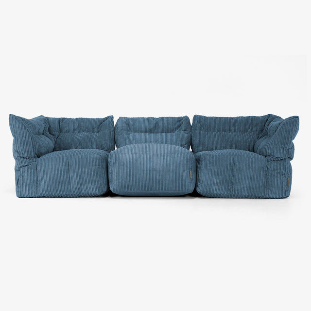 3-delige Modulaire Bank - Corduroy Marineblauw 01