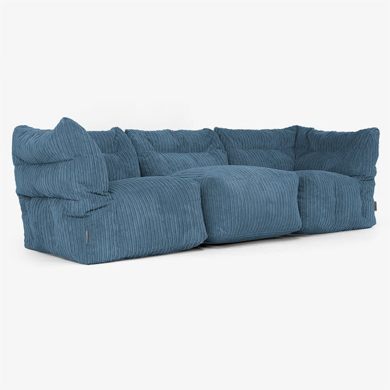 3-delige Modulaire Bank - Corduroy Marineblauw 02
