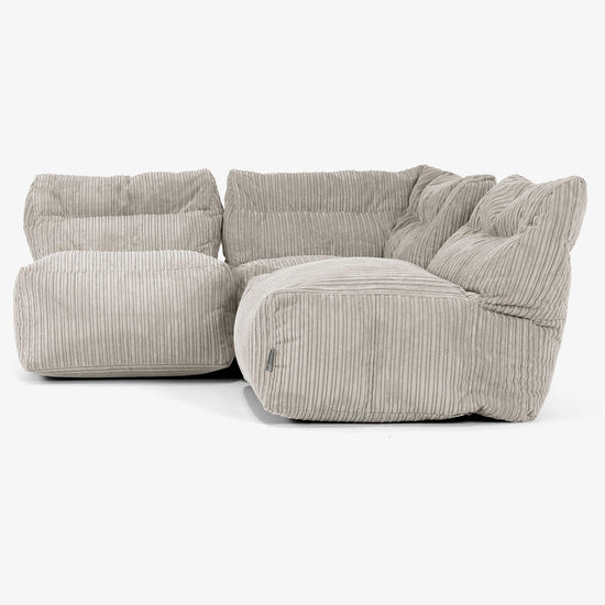 3-delige Modulaire Bank zonder Armleuningen - Corduroy Mink 02