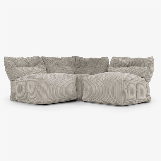 3-delige Modulaire Bank zonder Armleuningen - Corduroy Mink 01