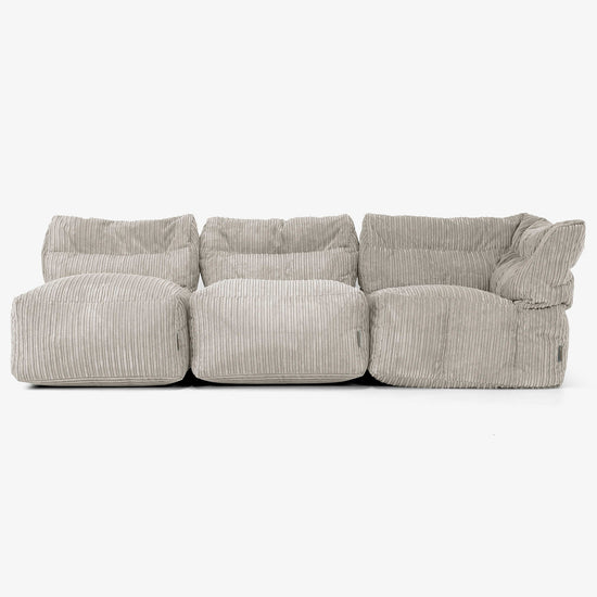 3-delige Modulaire Bank zonder Armleuningen - Corduroy Mink 04