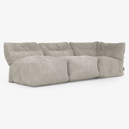 3-delige Modulaire Bank zonder Armleuningen - Corduroy Mink 03