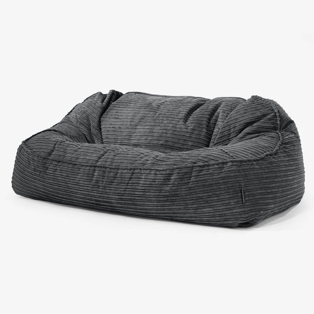 Oversized Zitzakbank Sloucher - Corduroy Zwart 01
