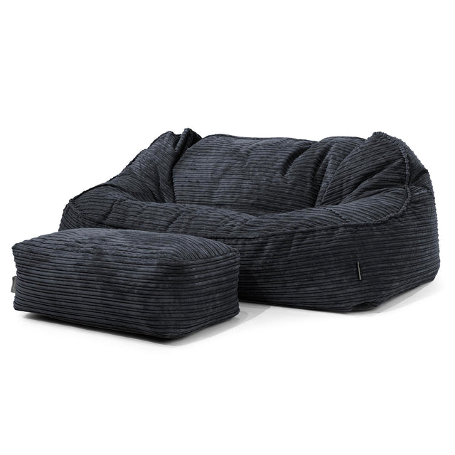 Oversized Zitzakbank Sloucher - Corduroy Zwart 02