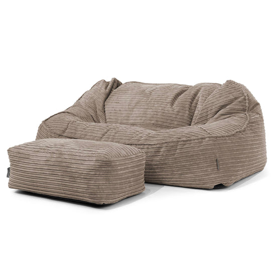 Oversized Zitzakbank Sloucher - Corduroy Beigegrijs 02