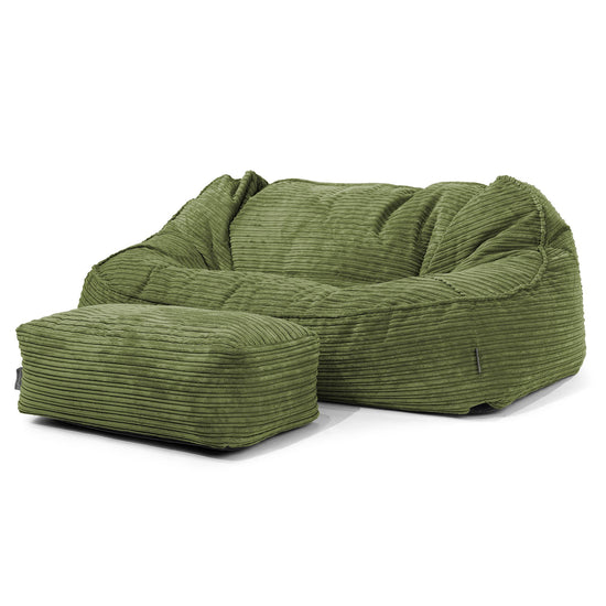 Oversized Zitzakbank Sloucher - Corduroy Bosgroen 02