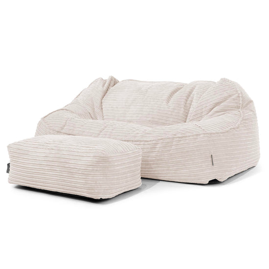 Oversized Zitzakbank Sloucher - Corduroy Ivoor 02
