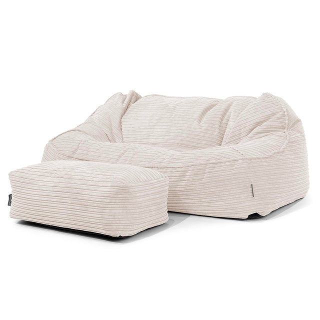 Oversized Zitzakbank Sloucher - Corduroy Ivoor 02