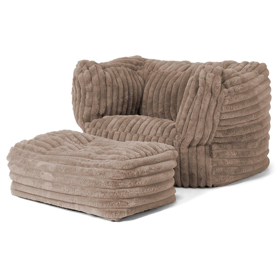 Albert Zitzak Fauteuil - Ultra Pluche Corduroy Mink 02