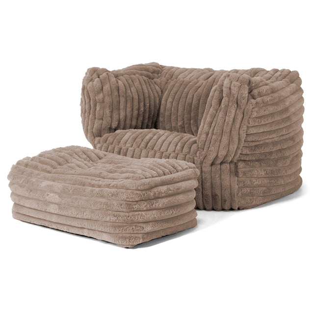 Albert Zitzak Fauteuil - Ultra Pluche Corduroy Mink 02