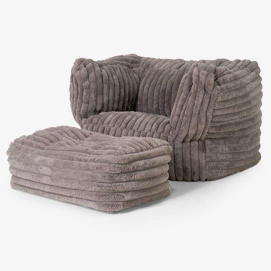 Albert Zitzak Fauteuil - Ultra Pluche Corduroy Mink 03