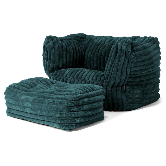 Albert Zitzak Fauteuil - Ultra Pluche Corduroy Teal 02