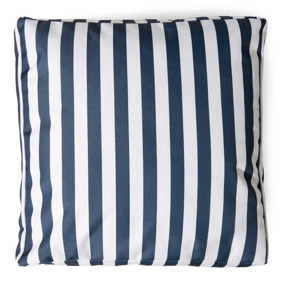 Groot Vloerkussen Buiten - Marineblauw Gestreept 02