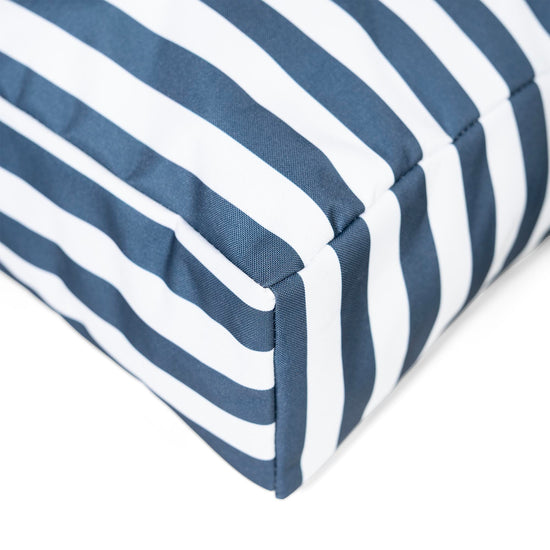 Groot Vloerkussen Buiten - Marineblauw Gestreept 03