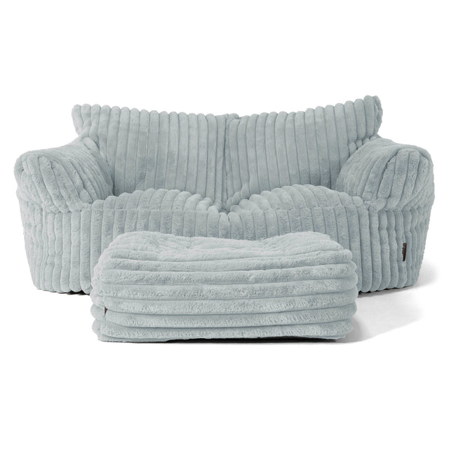 Josephine Zitzak Bank - Ultra Pluche Corduroy Eendenei Blauw 02