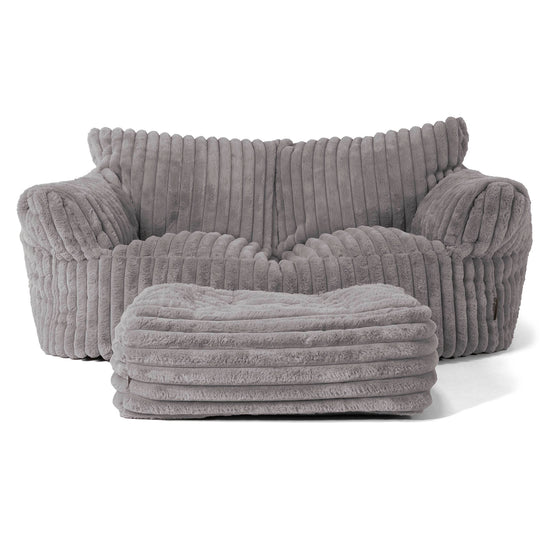 Josephine Zitzak Bank - Ultra Pluche Corduroy Grijs 02