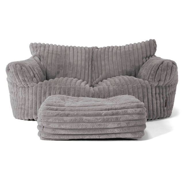 Josephine Zitzak Bank - Ultra Pluche Corduroy Grijs 02