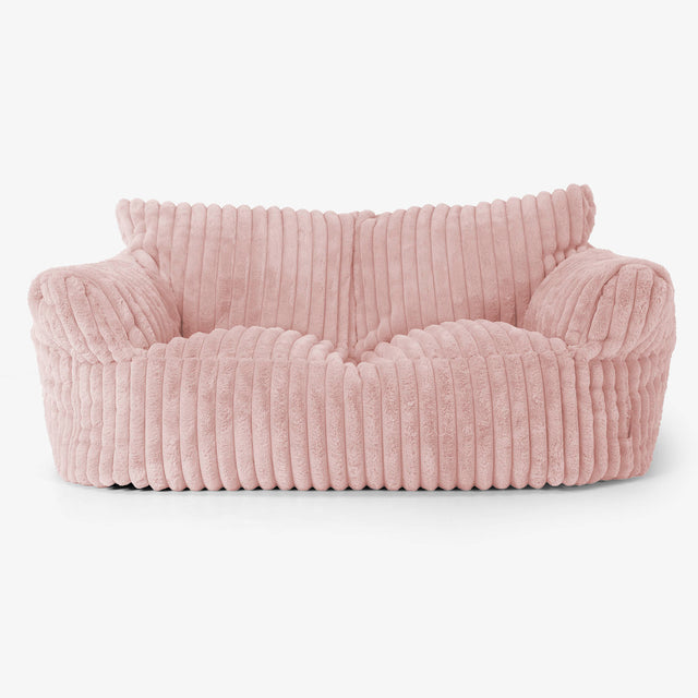 Josephine Zitzak Bank - Ultra Pluche Corduroy Stoffig Roze 01