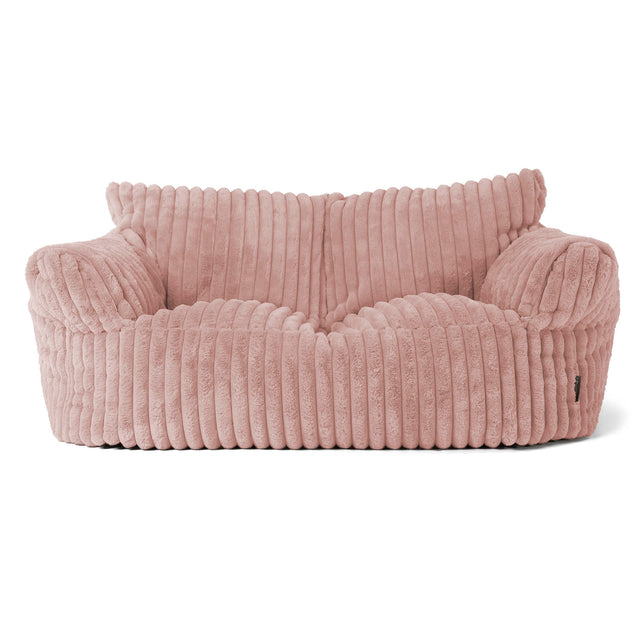 Josephine Zitzak Bank - Ultra Pluche Corduroy Stoffig Roze 01
