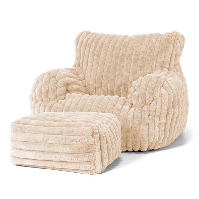 Josephine Zitzak Fauteuil - Ultra Pluche Corduroy Crème 02