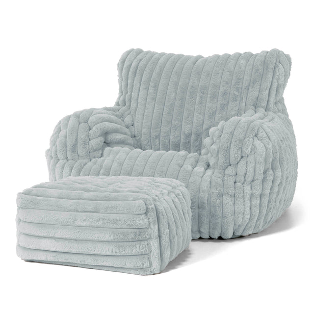 Josephine Zitzak Fauteuil - Ultra Pluche Corduroy Eendenei Blauw 02