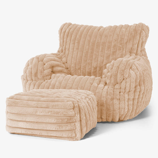 Josephine Zitzak Fauteuil - Ultra Pluche Corduroy Perzik 02
