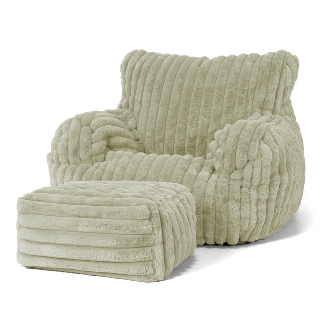 Josephine Zitzak Fauteuil - Ultra Pluche Corduroy Saliegroen 02