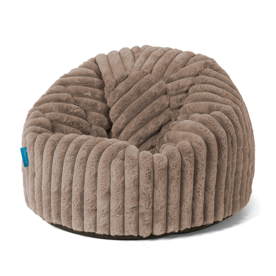 Kinder Klassieke Zitzak Stoel 1-5 jaar oud - Ultra Pluche Corduroy Mink 01