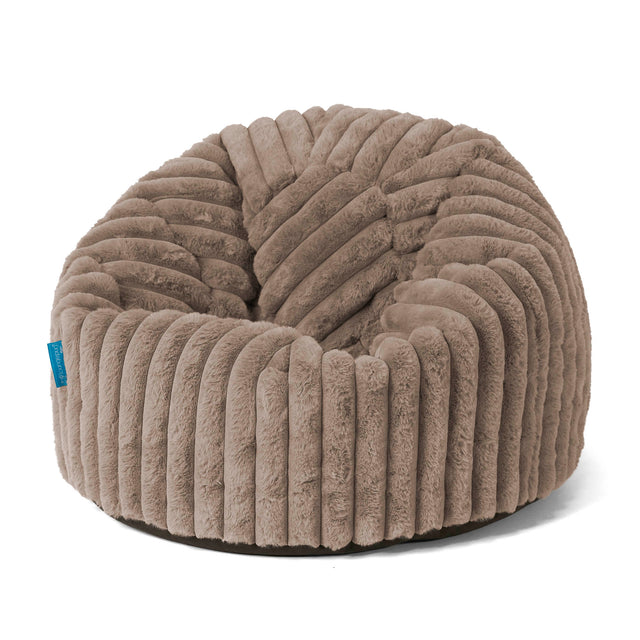 Kinder Klassieke Zitzak Stoel 1-5 jaar oud - Ultra Pluche Corduroy Mink 01