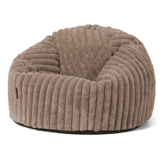 Klassieke Zitzak Stoel - Ultra Pluche Corduroy Mink 01