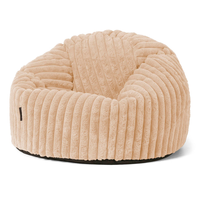 Klassieke Zitzak Stoel - Ultra Pluche Corduroy Perzik 01