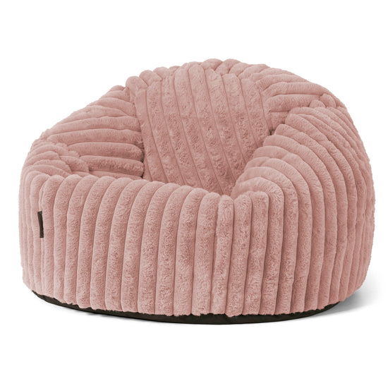 Klassieke Zitzak Stoel - Ultra Pluche Corduroy Stoffig Roze 01