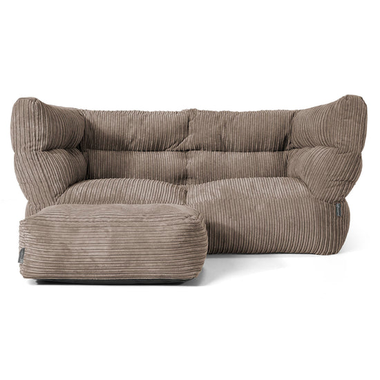 Louis 2-zitsbank Zitzak - Corduroy Beigegrijs 02