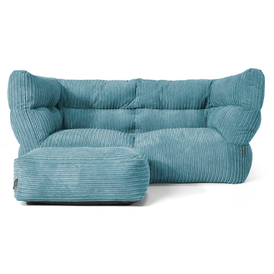 Louis 2-zitsbank Zitzak - Corduroy Petrol 02