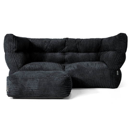 Louis 2-zitsbank Zitzak - Corduroy Zwart 02