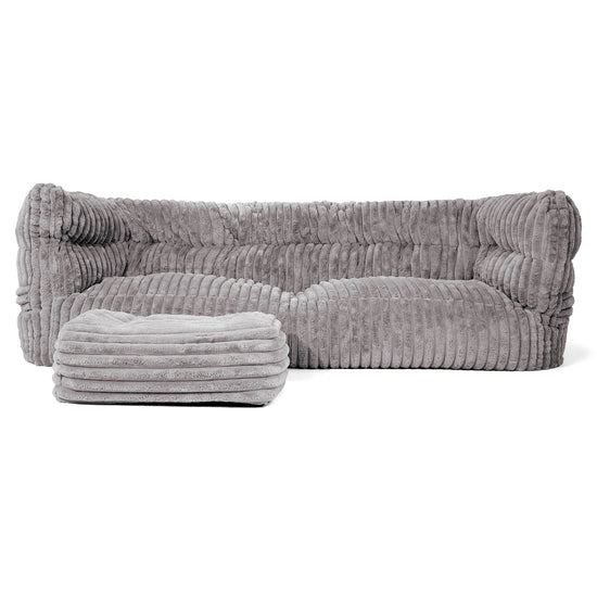 Louis 3-zitsbank Zitzak - Ultra Pluche Corduroy Grijs 02