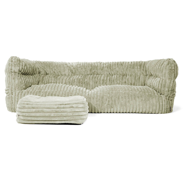 Louis 3-zitsbank Zitzak - Ultra Pluche Corduroy Saliegroen 02