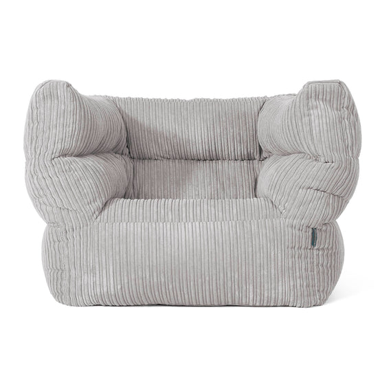 Louis Zitzak Fauteuil - Corduroy Zilvergrijs 01